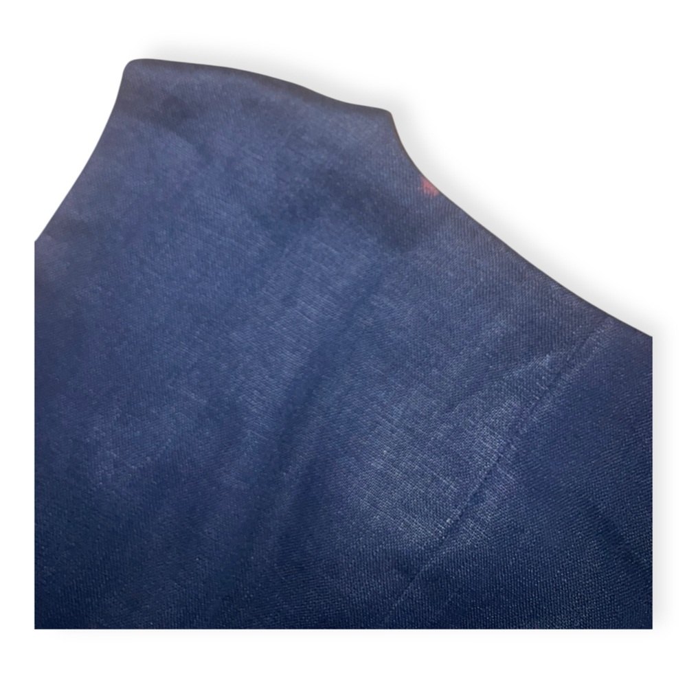 Madewell Womens Blue Linen Scoopneck Cutaway Vest - Picture 7 of 8